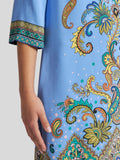 Paisley blue dress