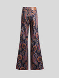 Jeans with floral paisley motif