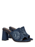 Paisley denim sandals