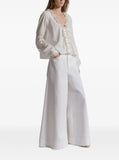 Dyed Denim Trousers in white
