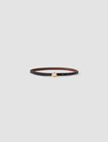 Arden Reversible Slim Leather Belt in black