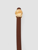 Arden Reversible Slim Leather Belt in black