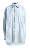 Striped cotton shirt in blue