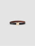 Maeva Reversible Leather Belt in black