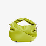 Bonny satin tote bag in lime green