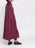 double-breasted wine cape