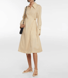 Wool twill wrap dress