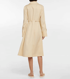 Wool twill wrap dress