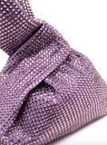 mini crystal-embellished tote bag in purple