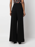 high-waisted wide-leg trousers