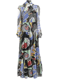 All over psychedelic print dress