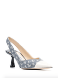 Liya 65mm monogram-jacquard pumps